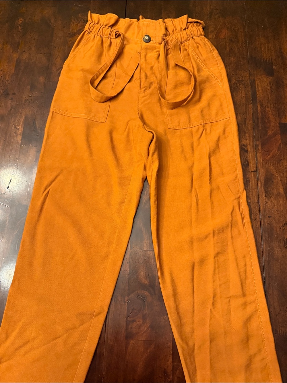 Madewell Men's Paperbag Chinos in Orange